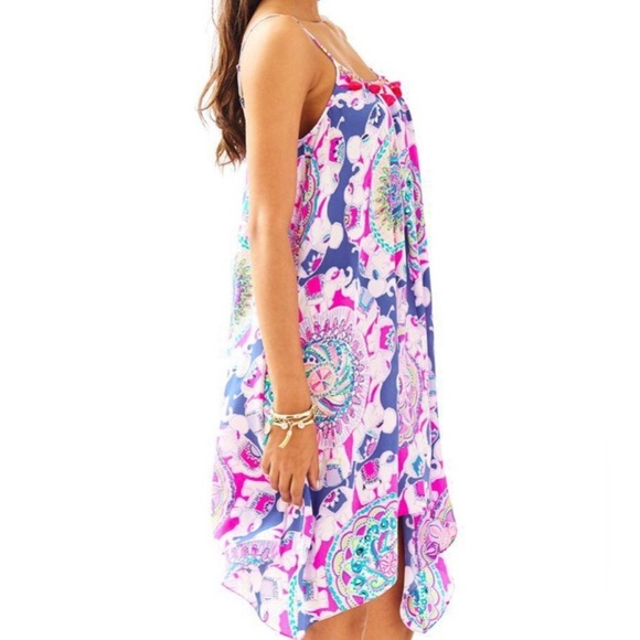 NWOT Lilly Pulitzer Play That Trunky Music Rooney 100% Silk Dress Size XS - Picture 3 of 12